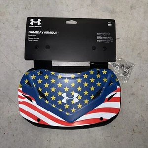 Under Armour Fútbol GameDay Armadura Placa Trasera Adulto Bandera Americana EE. UU. Totalmente Nuevo - Imagen 1 de 6