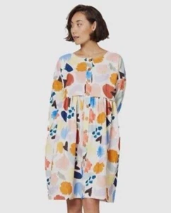 Vestido Gorman Orgánico Talla 12 Polinizado Calzoncillo Grande Con Botones Informal - Imagen 1 de 11