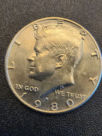 1980 D KENNEDY HALF DOLLAR - BU -  Brilliant Uncirculated Cover