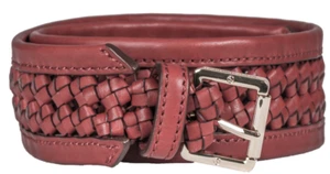 Tory Burch Womens Cabernet Woven Belt Size M L17724 - Picture 1 of 5