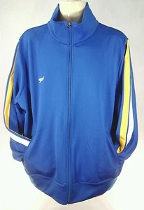 Chaqueta deportiva Speedo para hombre azul real con cremallera frontal a rayas, talla 2XL RETRO - Imagen 1 de 4