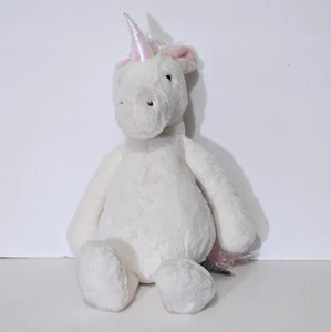 Jellycat London Bashful Unicorn 12" Stuffed Animal Toy Plush White Pink Lovey - Picture 1 of 10