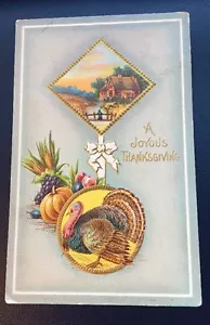 A Joyous Thanksgiving Tom Türkei Postkarte PC J-11 - Bild 1 von 7