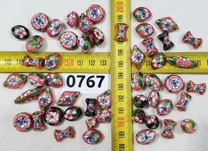 50 Cloisonne Metallperlen mit Emaille- Perlen Beads Schmuck  EUR 0,75 pro Stk. - Bild 1 von 4