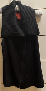 Etc Weste Pullover Kaschmir schwarz M mittel diagonaler Reißverschluss - Bild 1 von 6