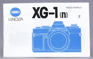 Mode d'emploi pour Minolta XG-1 n   (Réf# P-281) - Photo 1 sur 6