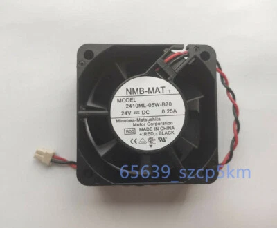 NMB 2410ML-05W-B70 Fan 6CM 24V 0.25A  60*60*25mm  2-Pin CASE COOLING FAN - Image 1 of 4