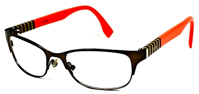 FENDI FF0033 EQP Italy Grey Silver Matte/Orange 53-17-140 Eyeglasses Frame - Image 1 of 4