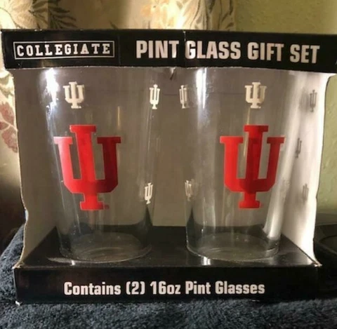 INDIANA HOOSIERS Boelter Brands - NCAA Set of Two 16 Ounce Pint Glasses Cover
