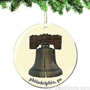 Liberty Bell Philadelphia Porcelain Ornament - Pennsylvania Christmas Gift