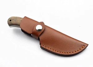 Vaina de cuero pequeña hoja fija cuchillo recto funda vaina de cuero - Imagen 1 de 4