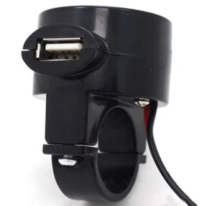 7/8" 12V-24V Waterproof Motorcycle Handlebar 5V 2A USB Charging Socket - Picture 1 of 3
