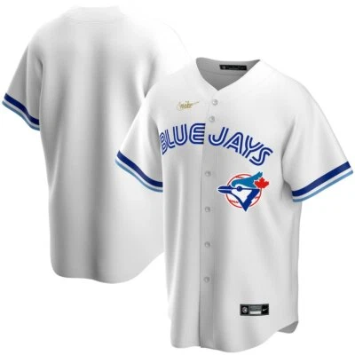 Camiseta retro del equipo de la colección Cooperstown blanca de Toronto Blue Jays para hombre MLB Foto 1 de 3