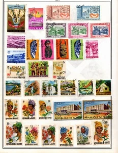 Guinea LOT of STAMPS CANCELED HINGED - Picture 1 of 2