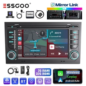 DAB+ Carplay 2+32G Android 13 Autoradio GPS WIFI Für Audi A4 S4 RS4 B6 B7 RNS-E - Bild 1 von 15