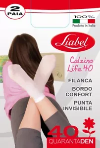 2 Paia di calzini 40 denari den da bimba in filanca Liabel 4038 life 40 bambina - Foto 1 di 2