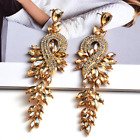 Fashion Earrings Crystal Statement CHANDELIER DIAMANTE GOLD SILVER DANGLE DROP