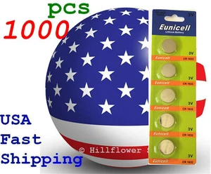 1000 pcs CR1632 1632 LM1632 BR1632 Card 3V Lithium Battery - Picture 1 of 6