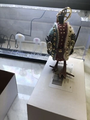 Nuevo con etiquetas Auténtico BURBERRY DEREK BIRD Cachemira Llavero Dije Rosa Azalea $395 Foto 1 de 4