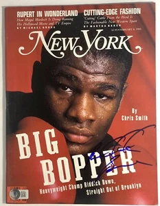 Riddick Bowe signiertes New York Magazine Boxen 1993 Beckett Coa - Bild 1 von 10