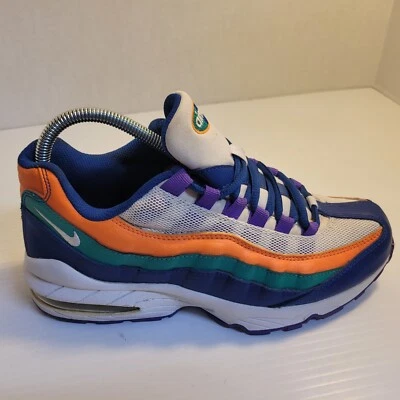 Nike Air Max 95 Zapatos Multicolor Naranja Verde Azul Púrpura 307565-412 Talla 6.5Y Foto 1 de 4