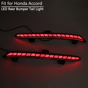 For Honda Accord 2018-2022 LED Rear Bumper Tail Light Mustang Style Smoke Lens - Picture 1 of 8