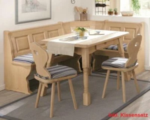Eckbankgruppe Amberg 125x165 cm Fichte massiv gewachst Landhausstil mit Polster - Bild 1 von 7