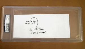 RARE Signed JAMES EARL JONES Paper DARTH VADER Hand Sketch + Quote PSA AUTO - Picture 1 of 3