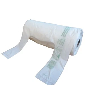 Biologisch abbaubare Umschlagrolle 22+6,5+6,5x50cm mit kompostierbaren Shoppergriffen - Bild 1 von 4