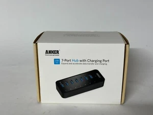 Anker 7-Port USB 3.0 Data Hub w/ 36W Power Adapter BC 1.2 Charging Port Splitter - Picture 1 of 3