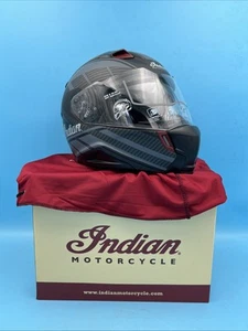 New - Indian Motorcycle Sport Full Face Helmet Matte Black W/ Grey - Size 2XL - Picture 1 of 12