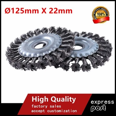 2 Stk 5" Drahtbürste Für Flex Winkelschleifer 125 x 22 mm Gezopft Scheibenbürste - Bild 1 von 4