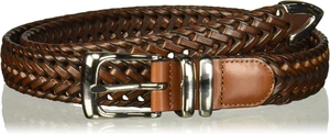 Cinturón trenzado con cuero portafolio Perry Ellis para hombre (tallas 30-54 pulgadas) - Imagen 1 de 10