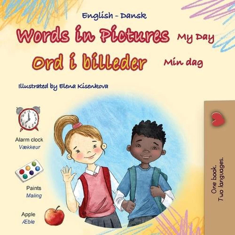 Words in Pictures - My Day (English Danish Bilingual Children's Book) by Kidkidd - Image 1 of 1