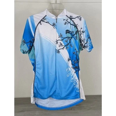 Camiseta deportiva para mujer Primal Bird and Blossoming Tree ciclismo de carretera talla XL Foto 1 de 4