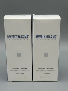 Lot of 2 Beverly Hills MD Brighten & Tighten Restorative Facial Oil 1oz *New* - Picture 1 of 6