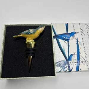 Metropolitan Museum of Art MMA 2012 Audubon Birds Botttle Stopper Warbler NIB - Picture 1 of 5