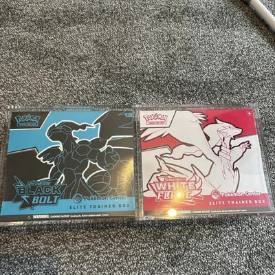 Black Bolt & White Flare Pokemon Center Elite Trainer Box Sealed ETB W/Acrylic - Image 1 of 4