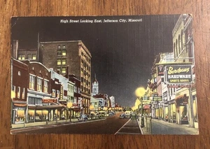 Hohe St. Looking E. At Night, (Bordeaux Hardware Sign) Jefferson City, MO. (WP8) - Bild 1 von 2