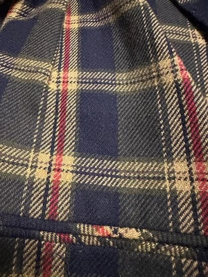 Sag Harbor Women’s Black Red Tan Green Plaid Tweed Blazer Jacket Wool Blend 16 - Image 1 of 4