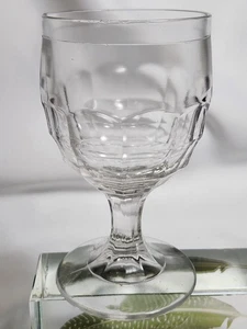 EAPG Goblet Honeycomb With Leaf Etching Maybe New York By Ripley 6" Tall - Picture 1 of 1