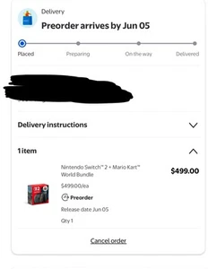 Nintendo Switch 2 Console + Mario Kart World Bundle Confirmed From Walmart - Picture 1 of 3