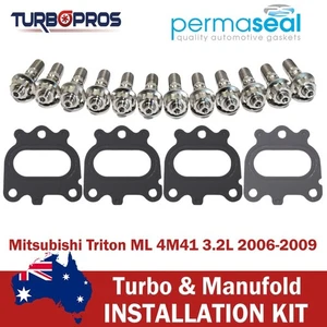 Permaseal Exhaust Manifold Titanium Stud&Gaskets For Mitsubishi Triton ML 3.2L - Picture 1 of 9