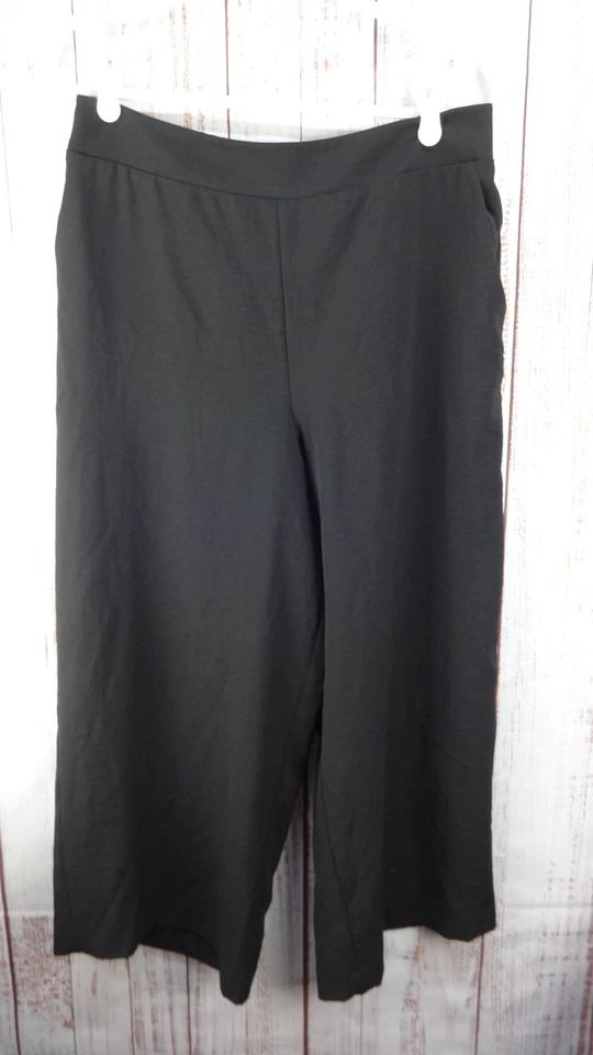 Pantalones de Carrera Nine West Para Mujer Grandes Negros Elastizados Pierna Ancha Oficina Informales Usados en Excelente Condición Foto 1 de 4
