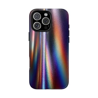 For iPhone / Galaxy / Pixel | Iridescent Prism Glitter Neon Phone Case - Image 1 of 4