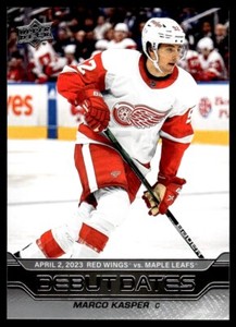 2023-24 UD Series 1 Debut Dates #DD-24 Marco Kasper Detroit Red Wings