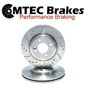 Audi Coupe Quattro 2.3 20v 1989-1996 Front Brake Discs Drilled Grooved 276mm - Picture 1 of 5