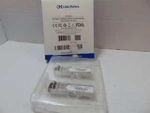 Cable Matters 2er-Pack -- 1,25 Gbit/s SFP auf LC Moutimode Transceiver-Modul - Bild 1 von 6