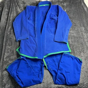 Fuji Gi Mens A2 Blue Suparaito Kimono Jiu Jitsu Mixed Martial Arts Sports Adult - Picture 1 of 9