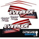 Evinrude 200hp ETEC/E-TEC HO stars & stripes outboard engine decals/sticker kit